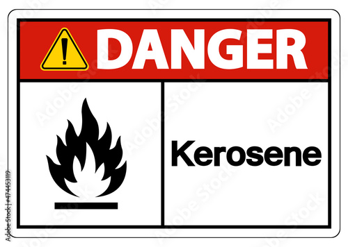 Danger Kerosene Symbol Sign On White Background