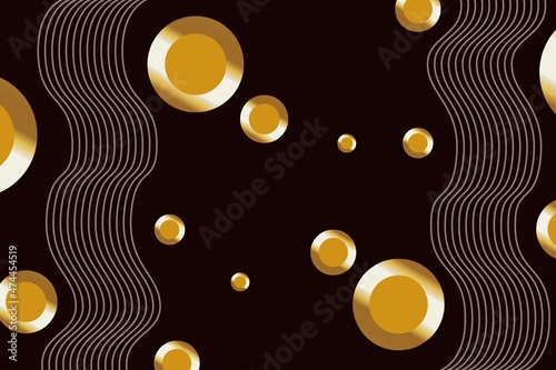 vintage background with gold circle and lines for your presentation and your design. cool and simple design.eps10 vector photo