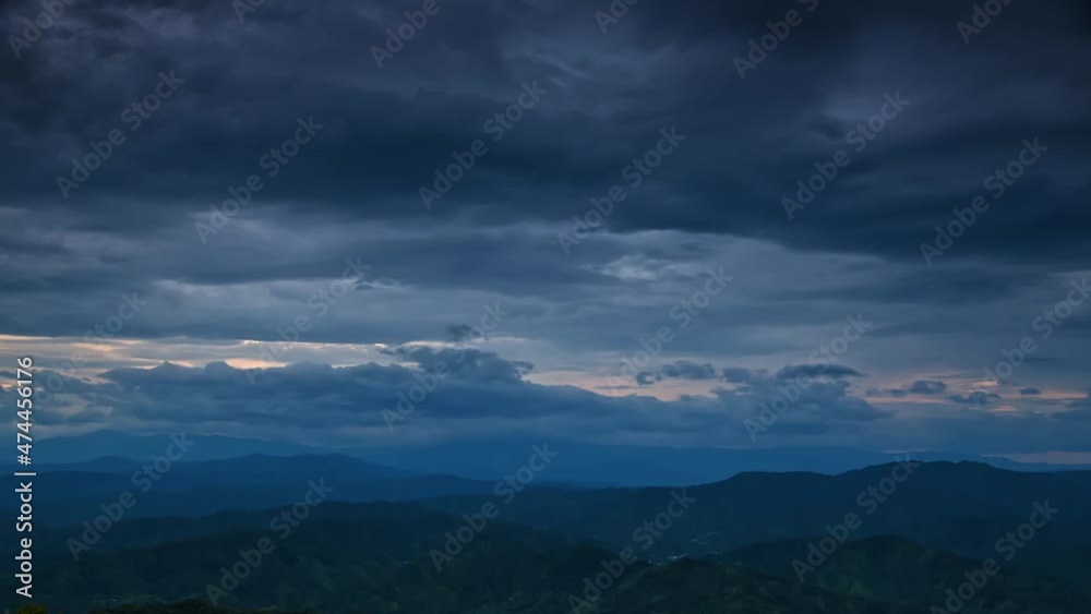 Time-lapse of massive clouds moving over the mountains Time-lapse of massive clouds moving over the mountains