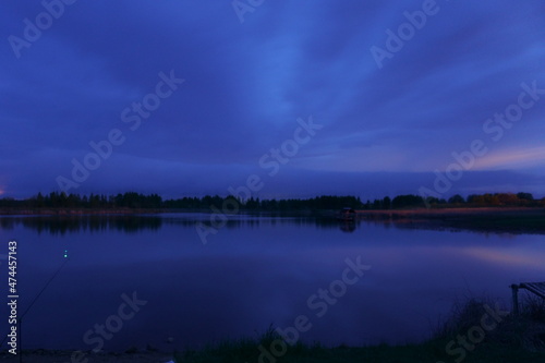 sunset over the lake