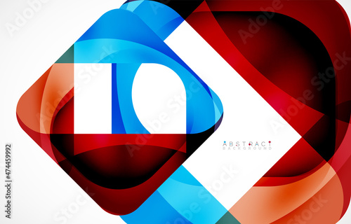 Free Download Minimal background. Abstract square shape with round corners created with wavy forms. Vector Illustration For Wallpaper, Banner, Background, Landing Page - GFXLoad