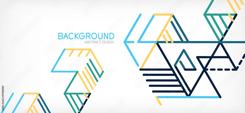 Abstract background. Color lines on white background. Linear abstract composition. Techno or business concept for wallpaper, banner, background, landing page Abstract background. Color lines on white background. Linear abstract composition. Techno or business concept for wallpaper, banner, background, landing page