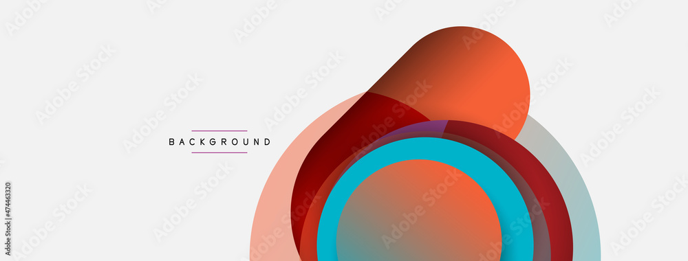 Creative geometric wallpaper. Minimal abstract background. Circles composition vector illustration for wallpaper banner background or landing page Creative geometric wallpaper. Minimal abstract background. Circles composition vector illustration for wallpaper banner background or landing page