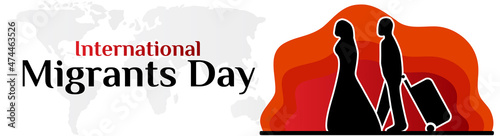 International Migrants Day Background Banner Design