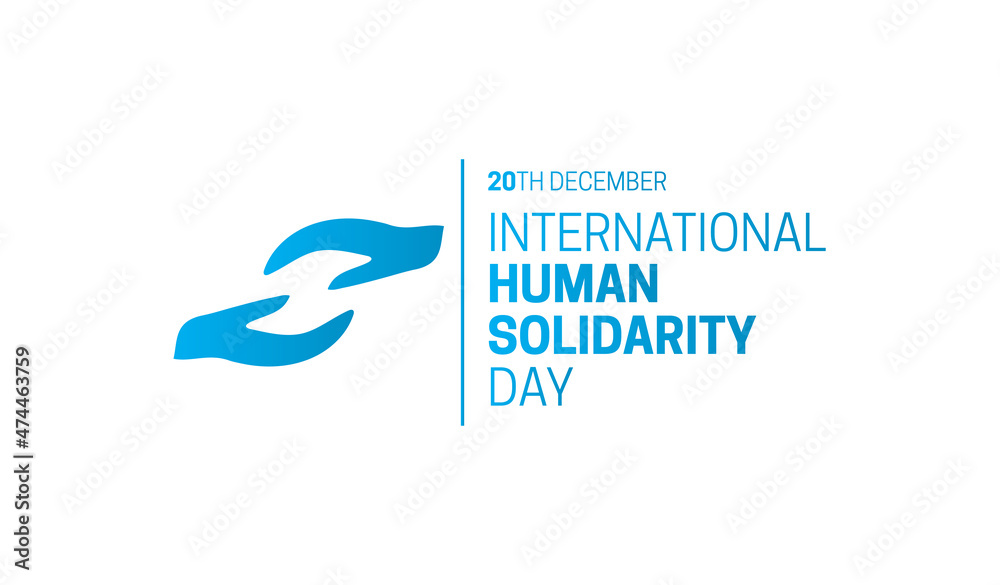 International Human Solidarity Day Logo Icon on White Background International Human Solidarity Day Logo Icon on White Background