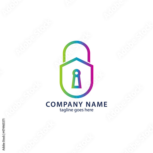 house and key logo template design
