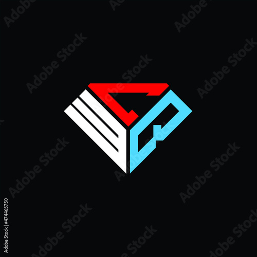 WCQ letter logo creative design. WCQ unique design photo