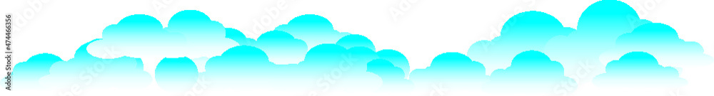Blue cloud shapes clipart pack.Illustration Cloud in sky Seamless Pattern Cartoon for Kid on blue background. Blue cloud shapes clipart pack.Illustration Cloud in sky Seamless Pattern Cartoon for Kid on blue background.