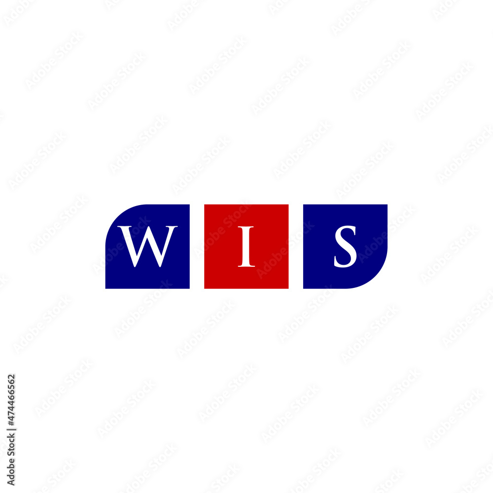 WIS Letter Initial Logo Design Template Vector Illustration - obrazy, fototapety, plakaty 