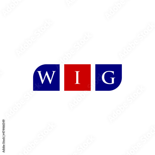 WIG Letter Initial Logo Design Template Vector Illustration © makrufi