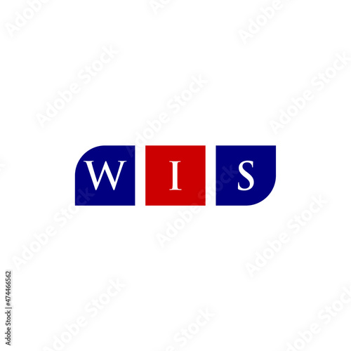 WIS Letter Initial Logo Design Template Vector Illustration
