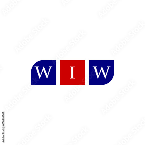 Free Download WIW Letter Initial Logo Design Template Vector Illustration - GFXLoad