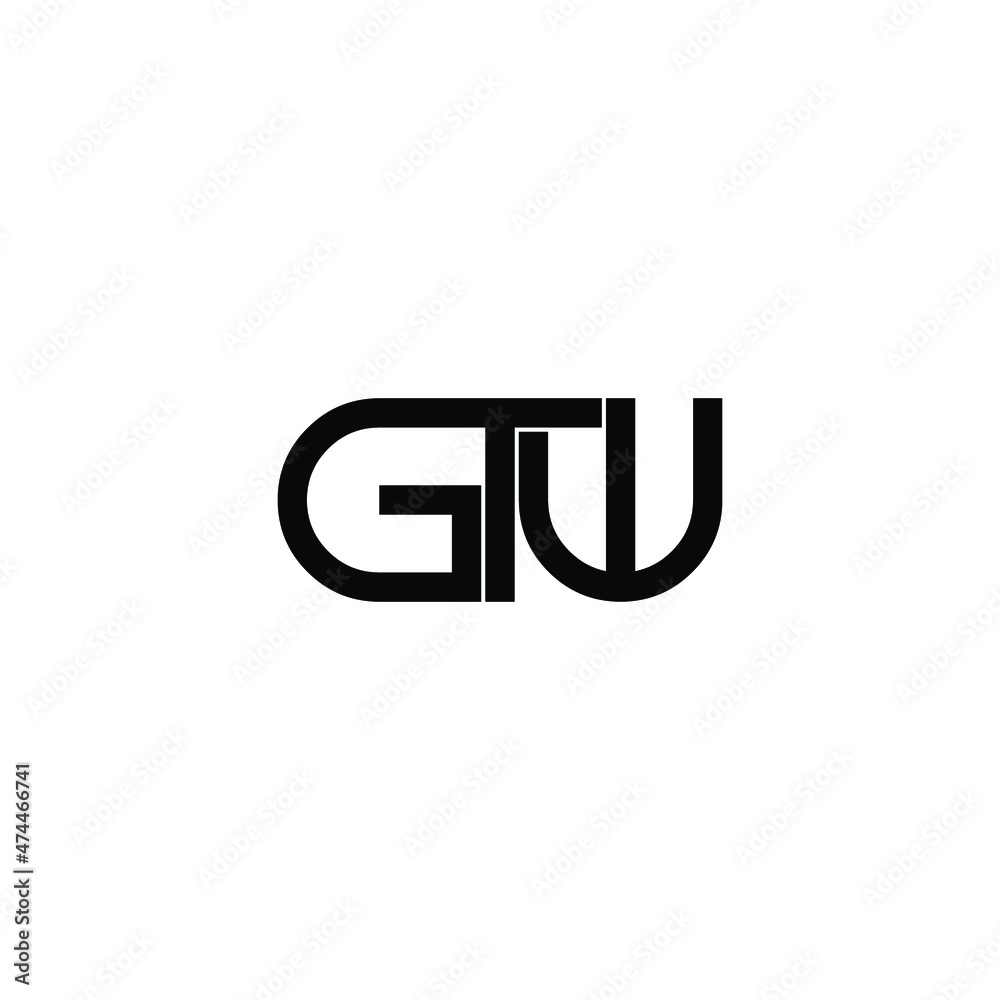 gtw letter initial monogram logo design gtw letter initial monogram logo design