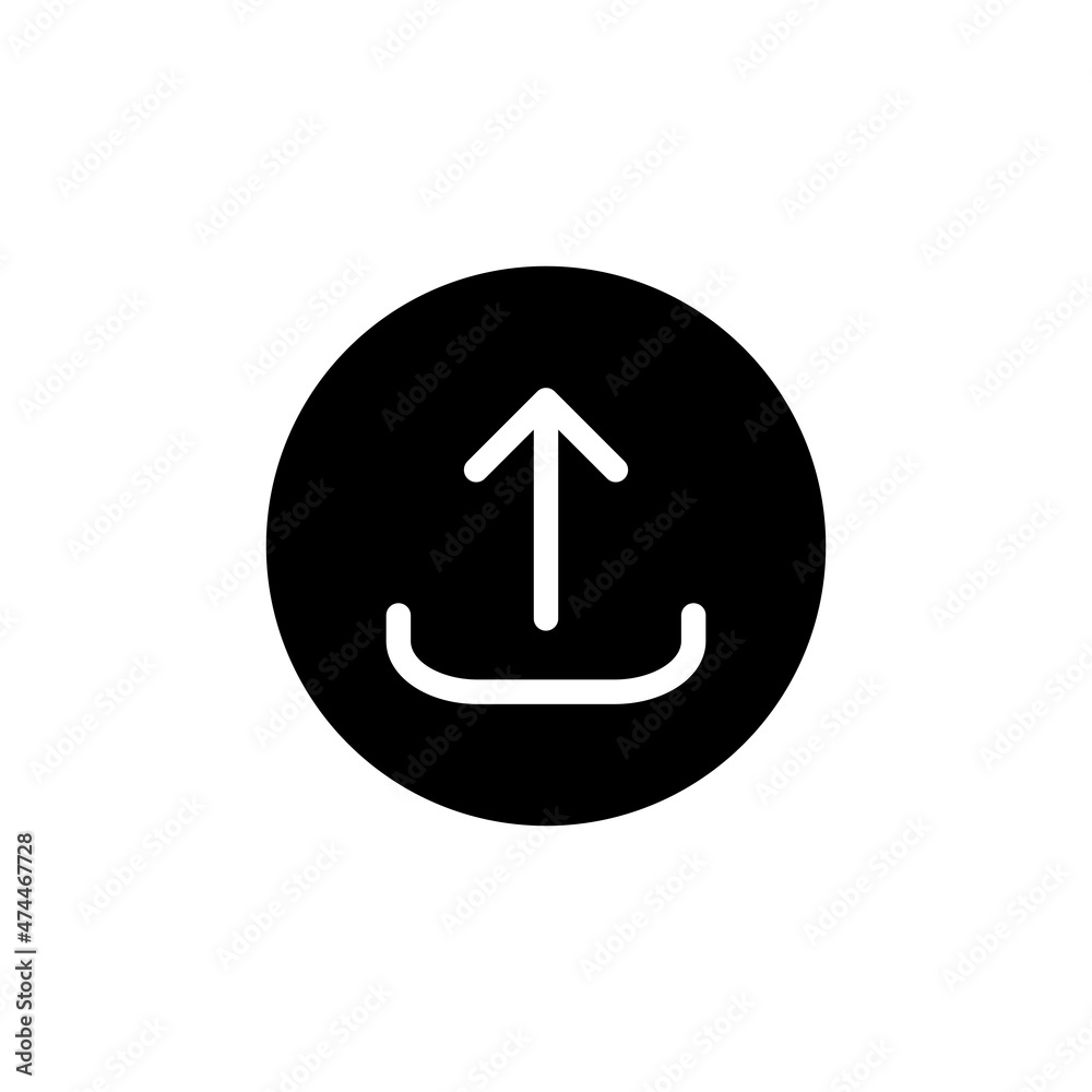 Upload vector Icon in circle Upload vector Icon in circle