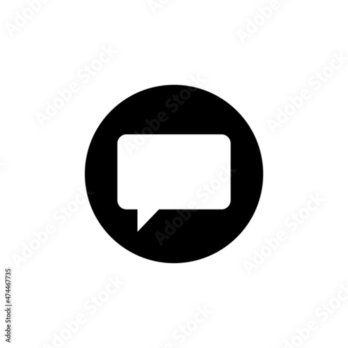 Chat vector Icon in circle