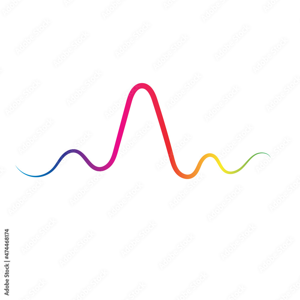 Sound waves vector illustration Sound waves vector illustration
