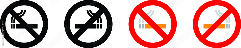 No smoking sign on white background vector illustration. black and red no smoking sign vector illustration format. No smoking sign on white background vector illustration. black and red no smoking sign vector illustration format.