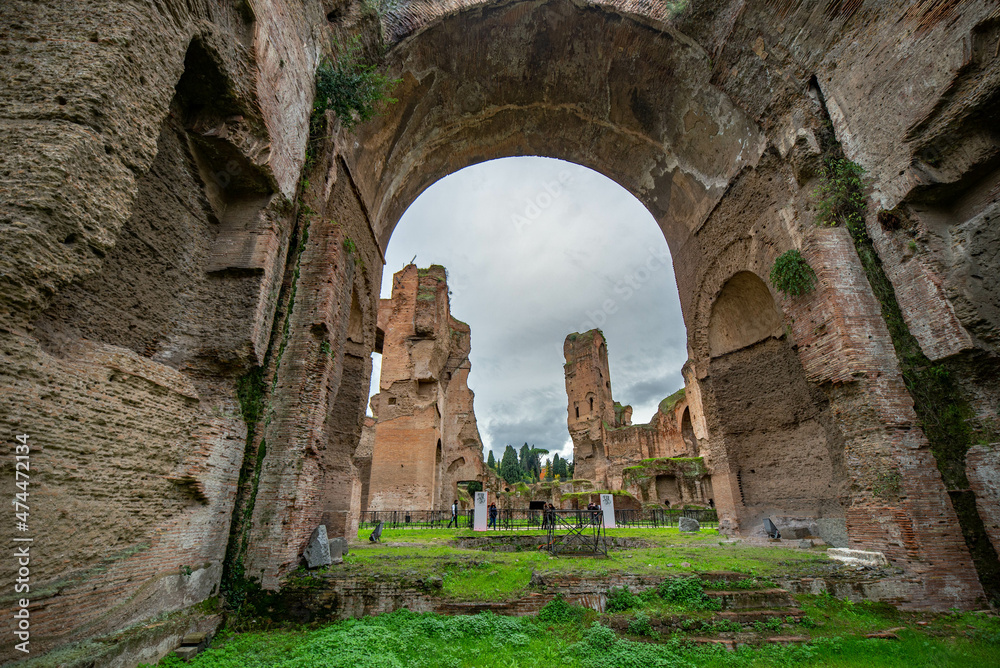 ruina de las termas romanas de Caracalla en Roma Italia