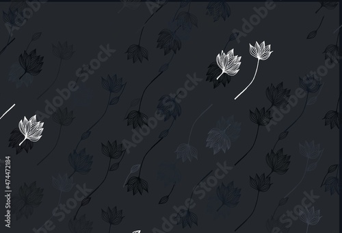 Light Black vector sketch background.