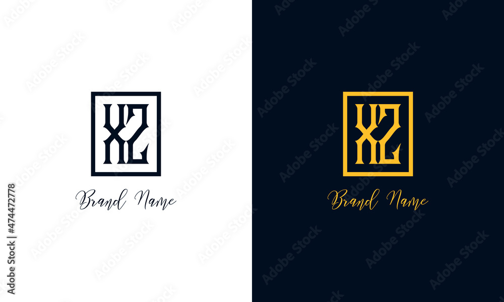 Minimal Abstract letter XZ logo.