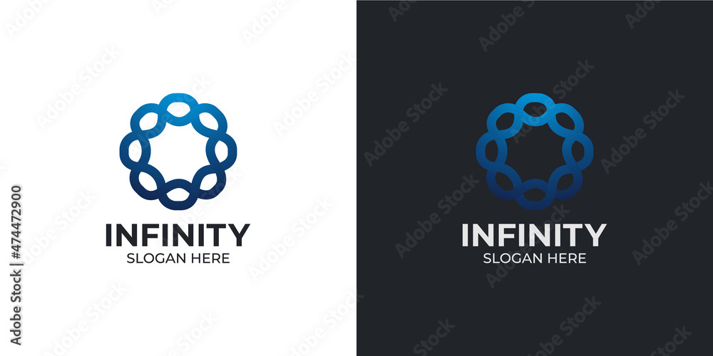 modern technology style infinity logo
