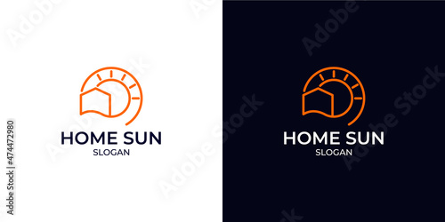 home sun logo linear style