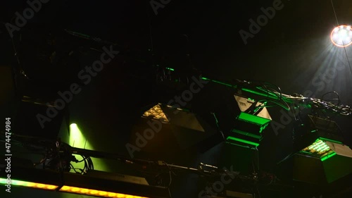 equipment for show . Light and sound technology .music stage	