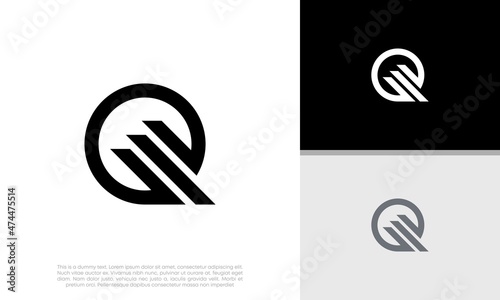 Initials Q logo design. Initial Letter Logo.