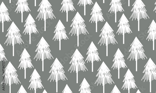 Christmas tree cheer seamless repeating pattern background. Trendy for fabric, texitle print, wallpaper, background, wrapping or invitation cards, packaging.