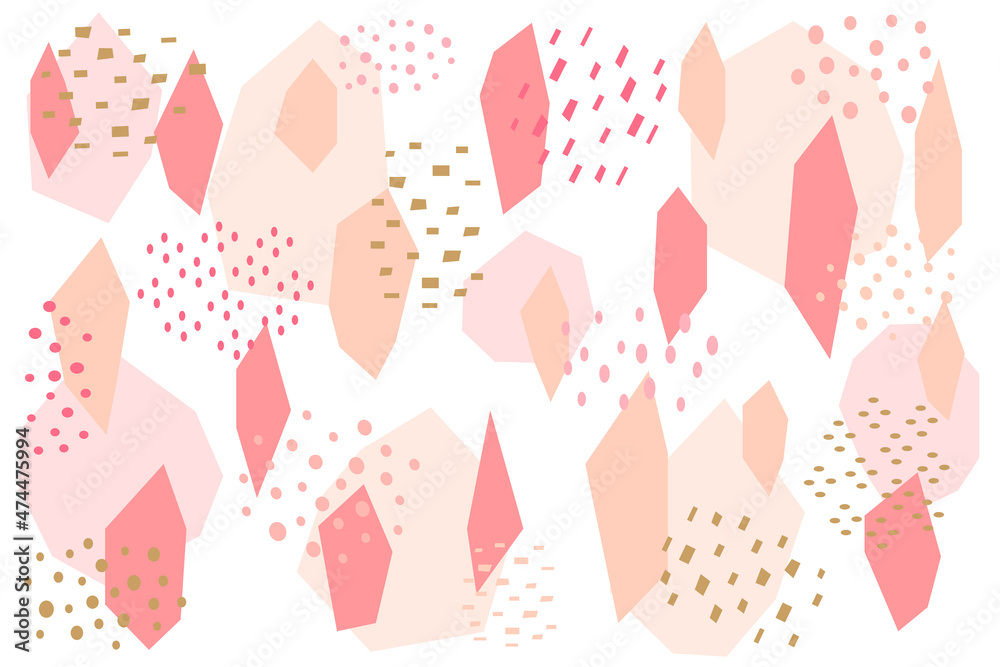 北欧風なピンク色のかわいい抽象イラスト Stock Vector Adobe Stock