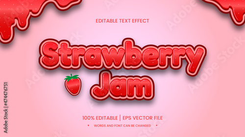 strawberry jam text effect