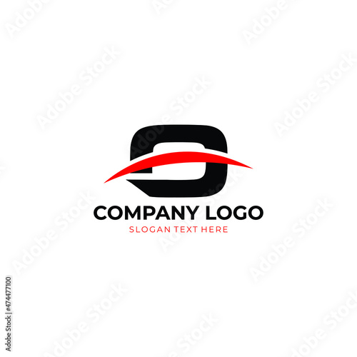 O letter swoosh logo with vector Free Design, O logo vector, letter O swoosh logo vector, creative Letter O letter logo