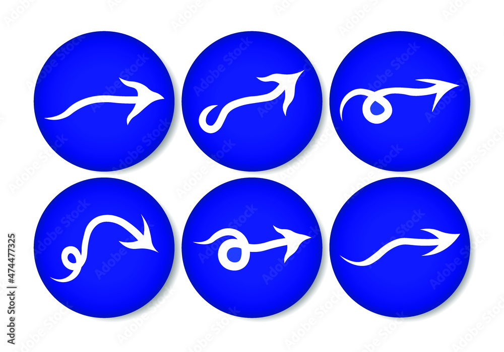 Fototapeta premium Arrow icon set. business arrow vector set