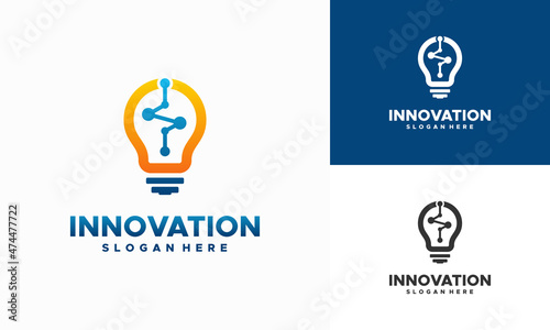 modern creative innovation idea bulb logo concept vector © Lucky Creative's