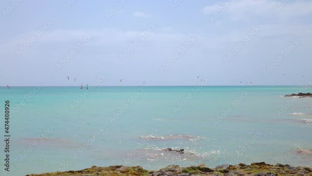 Kitesurfers on Fuerteventura in Spain in slow motion 120fps Kitesurfers on Fuerteventura in Spain in slow motion 120fps
