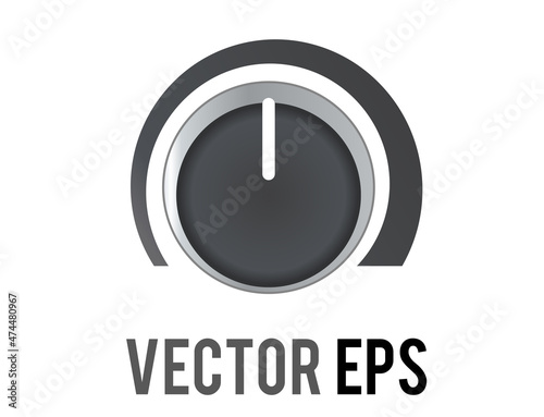 vector black circle audio mixing console controller button icon