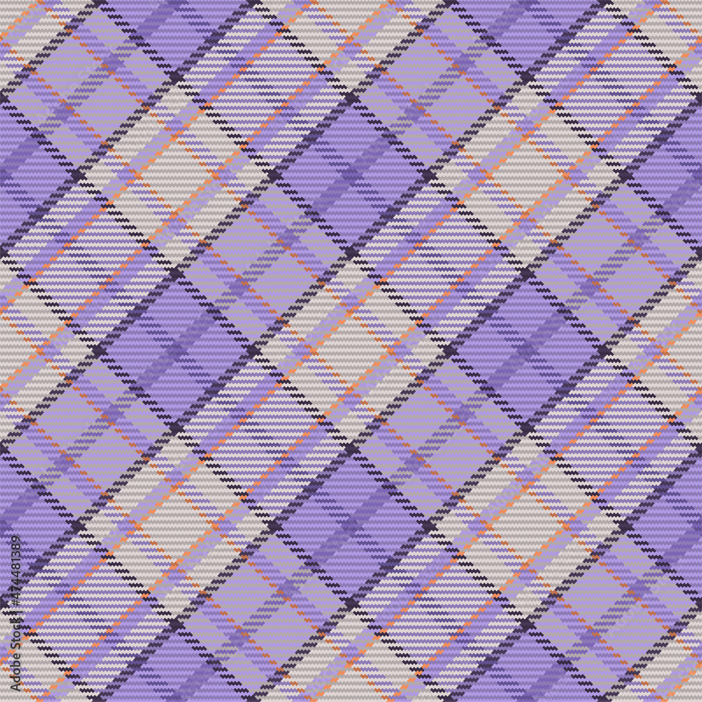 Seamless pattern of scottish tartan plaid. Repeatable background with check fabric texture. Vector backdrop striped textile print.