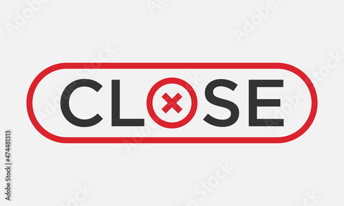 Close icon vector sign. Cancel symbol web design. Error, denied, avoid or wrong data button.