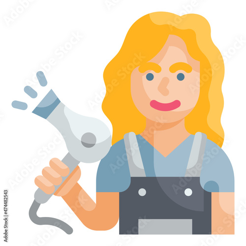 hairdresser flat icon