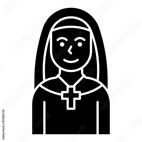 nun glyph icon