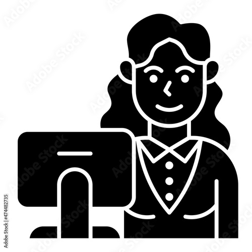 officer glyph icon