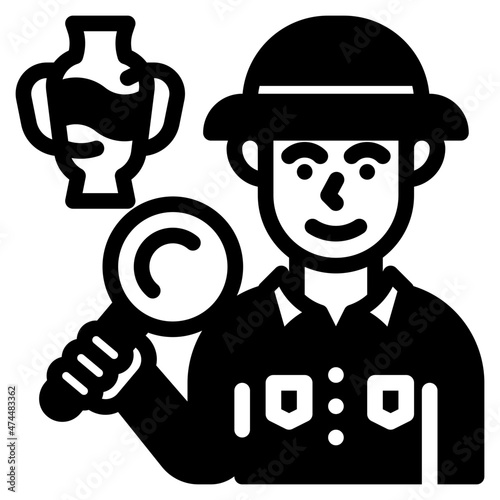 archaeologist glyph icon
