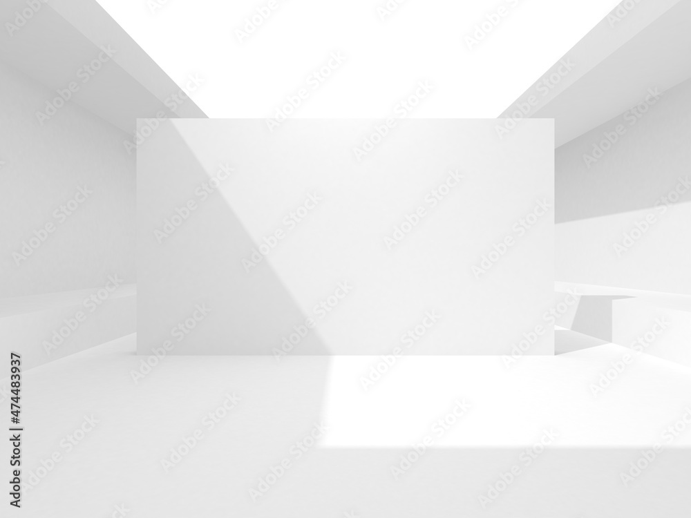 Abstract White Architecture Design Concept