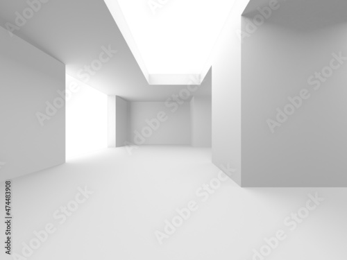 Abstract White Architecture Design Concept