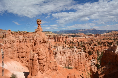 Dramatic view on Amphitheater rocks in Bryce canyon national park 