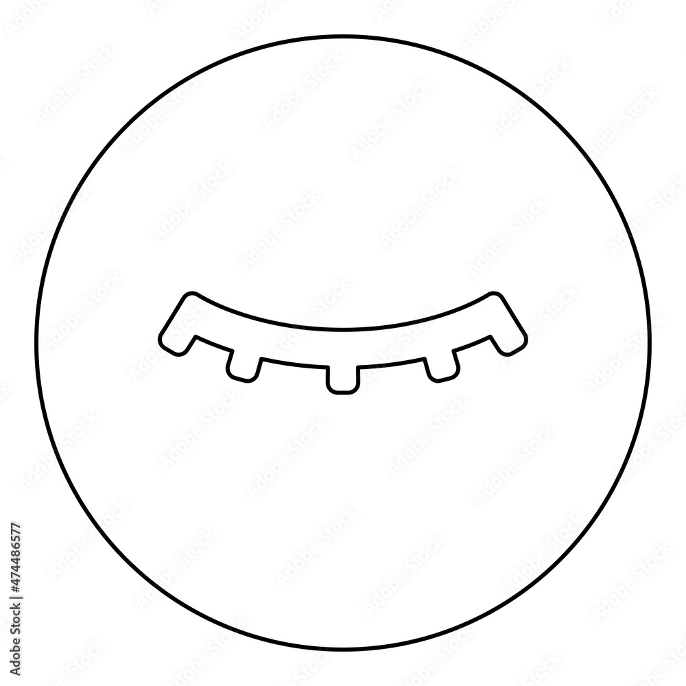Eyelash extension effect mascara icon in circle round black color vector illustration image outline contour line thin style Eyelash extension effect mascara icon in circle round black color vector illustration image outline contour line thin style