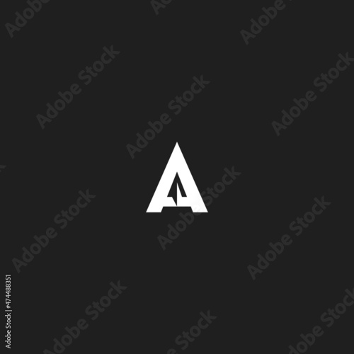 letter A paper plane logo