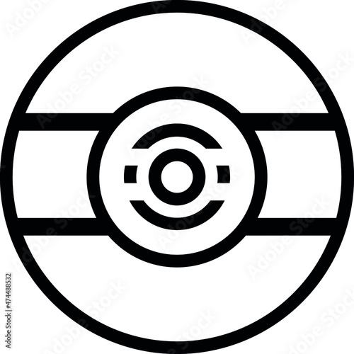 Tableau sur toile pokeball logo concept