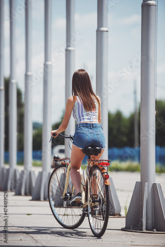Girl on bicycle © georgerudy