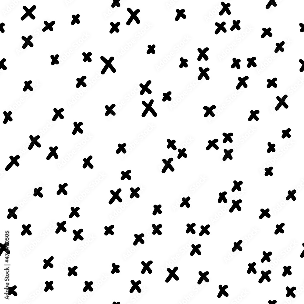 Black and white memphis vector seamless pattern Black and white memphis vector seamless pattern